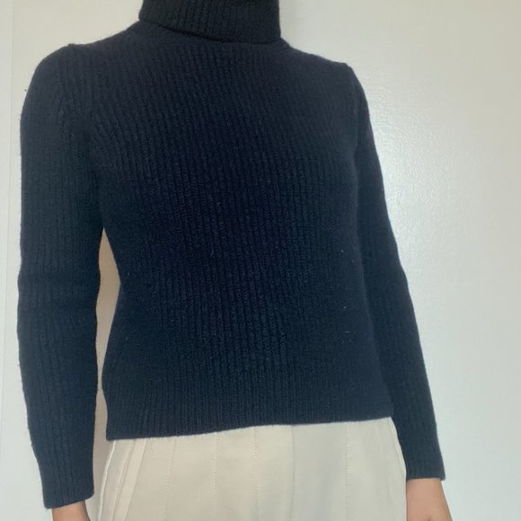Babaton Navy Wool Turtleneck Sweater (XS) - Picture 2 of 6
